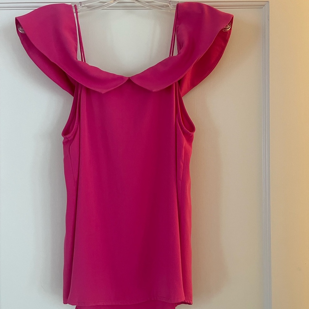 Off shoulder pink top